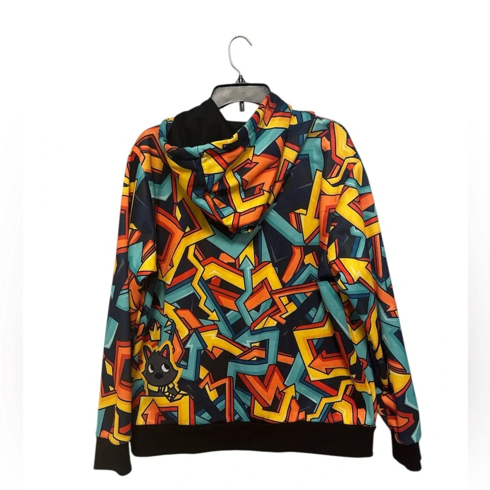 Denis Colorful Geometric Hoodie Size: Large NWOT - Picture 2 of 4
